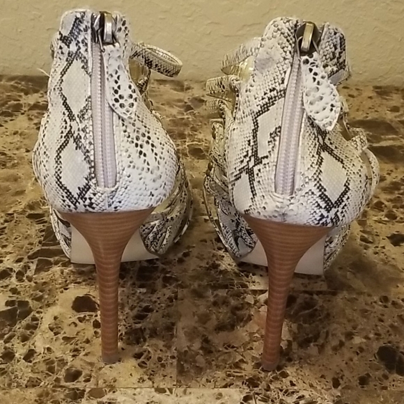 Steve Madden Candi snake skin cage heels - Picture 5 of 11